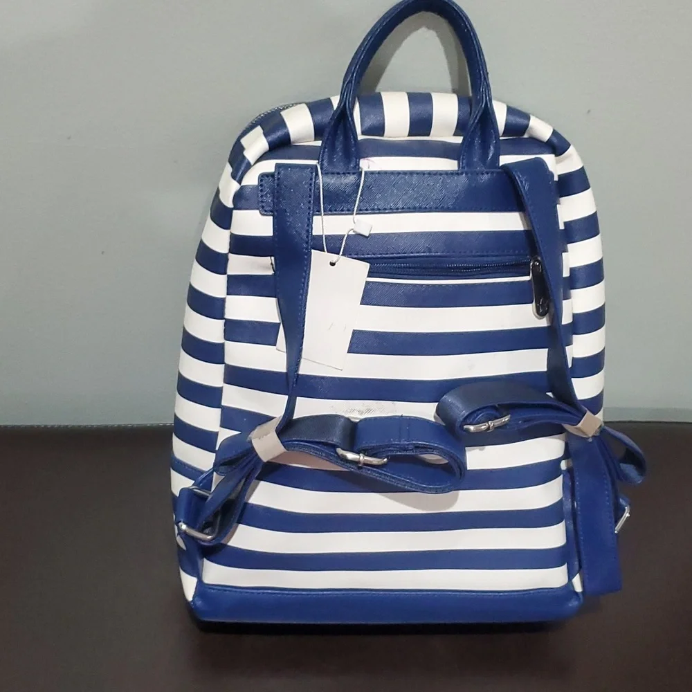 Blue stripped backpack - Picture 2 of 3